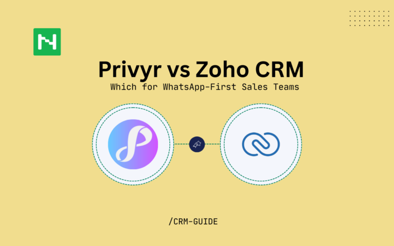 Privyr vs Zoho CRM: Which for WhatsApp-First Sales Teams? 1 CRM Privyr vs Zoho CRM: Which for WhatsApp-First Sales Teams